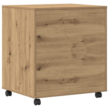 vidaXL Ράφι Εκτυπωτή με Ρόδες Artisan Oak 60x50x67 εκ