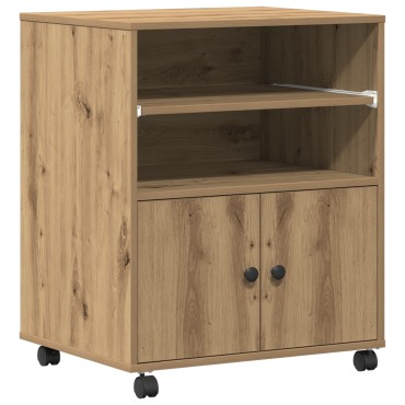 vidaXL Στάντ εκτυπωτή με ρόδες Artisan Oak 60x48x74 εκ.