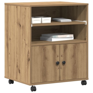 vidaXL Στάντ εκτυπωτή με ρόδες Artisan Oak 60x48x74 εκ.