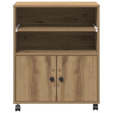 vidaXL Στάντ εκτυπωτή με ρόδες Artisan Oak 60x48x74 εκ.