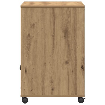 vidaXL Στάντ εκτυπωτή με ρόδες Artisan Oak 60x48x74 εκ.