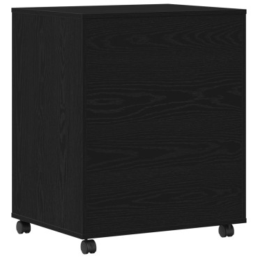 vidaXL Ράφι Εκτυπωτή με Ρόδες Μαύρη Δρυς 60x48x74 εκ.