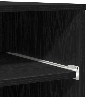 vidaXL Ράφι Εκτυπωτή με Ρόδες Μαύρη Δρυς 60x48x74 εκ.