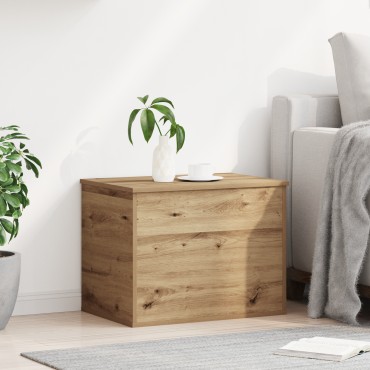 vidaXL Κουτί Αποθήκευσης με Καπάκι σε Στυλ Artisan Oak 60x42x46cm Επεξεργασμένο Ξύλο 1 τεμ.