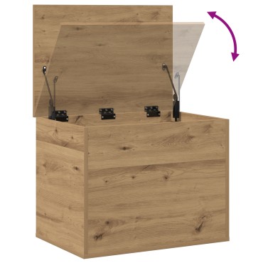 vidaXL Κουτί Αποθήκευσης με Καπάκι σε Στυλ Artisan Oak 60x42x46cm Επεξεργασμένο Ξύλο 1 τεμ.