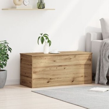 Κουτί αποθήκευσης vidaXL με καπάκι Artisan Oak 100x42x46cm από Κατασκευασμένο Ξύλο