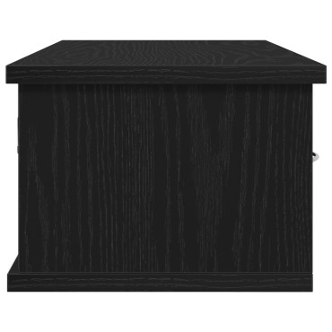 VidaXL Επιτοίχιο Ράφι Συρταριού Μαύρη Δρυς 60x26x18,5cm Επεξεργασμένο Ξύλο