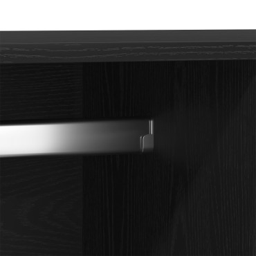 Ντουλάπα vidaXL Μαύρη Δρυς 80x52x180cm Επεξεργασμένο Ξύλο 1 τεμ.