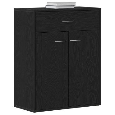 VidaXL Πλαϊνό Γραφείο Μαύρο Δρυς 60x30x75cm Επεξεργασμένο Ξύλο 1 τεμ.