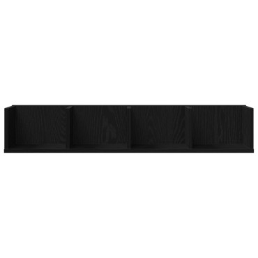 vidaXL Ράφι Τοίχου Επιτοίχιο Μαύρη Οξυά 100x18x18 εκ 1 τεμ.