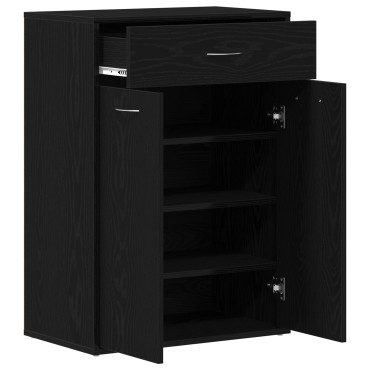 vidaXL Ντουλάπι Παπουτσιών Μαύρο Δρυς 60x35x84cm από Ξύλο