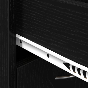 vidaXL Ντουλάπι Παπουτσιών Μαύρο Δρυς 60x35x84cm από Ξύλο