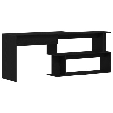 Γραφείο vidaXL Μαύρο Δρυς 200x50x76cm από Επεξεργασμένο Ξύλο 1 τεμ.