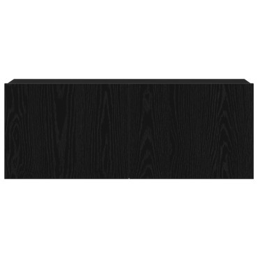 vidaXL Μαύρη Δρυς Βάση ΤV 80x30x30cm Φτιαγμένη από Εργασιακό Ξύλο