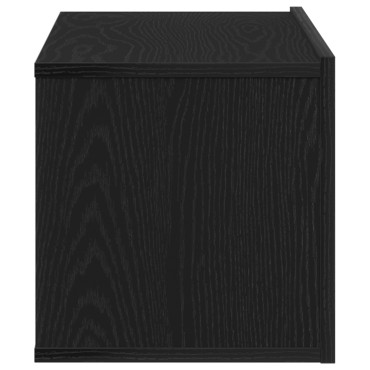 vidaXL Μαύρη Δρυς Βάση ΤV 80x30x30cm Φτιαγμένη από Εργασιακό Ξύλο