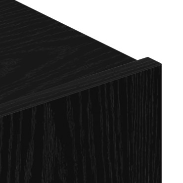 vidaXL Μαύρη Δρυς Βάση ΤV 80x30x30cm Φτιαγμένη από Εργασιακό Ξύλο