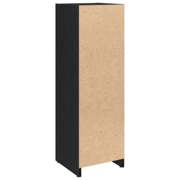VidaXL Μαύρο Ντουλάπι Μπάνιου Δρύς 30x30x95cm από Επεξεργασμένο Ξύλο