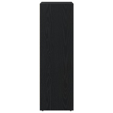 VidaXL Μαύρο Ντουλάπι Μπάνιου Δρύς 30x30x95cm από Επεξεργασμένο Ξύλο