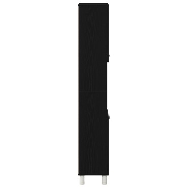 vidaXL Ντουλάπα Μπάνιου Μαύρης Δρυός 30x30x179cm Φτιαγμένη από Ξύλο
