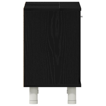 vidaXL Ντουλάπι Μπάνιου Μαύρο Δρυς 60x32x54cm Επεξεργασμένο Ξύλο