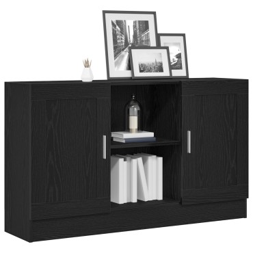 vidaXL Μαύρος Ξύλινος Μπουφές 120x30,5x70cm Επεξεργασμένο Ξύλο 1 τεμ.