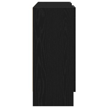 vidaXL Μαύρος Ξύλινος Μπουφές 120x30,5x70cm Επεξεργασμένο Ξύλο 1 τεμ.