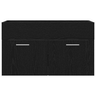 Ντουλάπι μπάνιου vidaXL Μαύρη Δρύς 80x38,5x46 cm Επεξεργασμένο Ξύλο 1 τεμ.