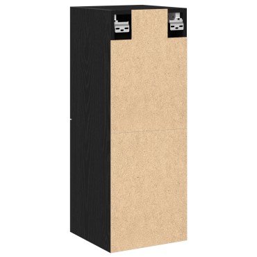 vidaXL Ντουλάπι Τοίχου Μπάνιου Μαύρη Δρυς 30x30x80 cm Κατασκευασμένο από Ξύλο