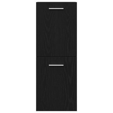 vidaXL Ντουλάπι Τοίχου Μπάνιου Μαύρη Δρυς 30x30x80 cm Κατασκευασμένο από Ξύλο