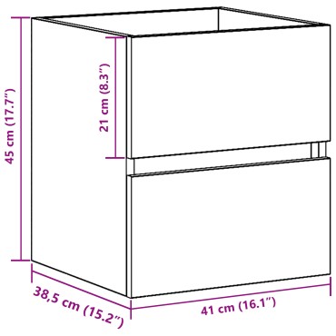 vidaXL Ντουλάπι Ίντερνετ Ρουστίκ Ξύλο 41x38.5x45cm Επεξεργασμένο Ξύλο