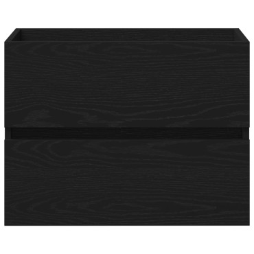 vidaXL ντουλάπι νιπτήρα Μαύρη βελανιδιά 60x38,5x45cm Επεξεργασμένο ξύλο