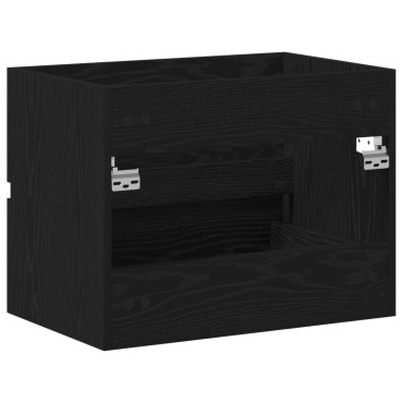 vidaXL ντουλάπι νιπτήρα Μαύρη βελανιδιά 60x38,5x45cm Επεξεργασμένο ξύλο