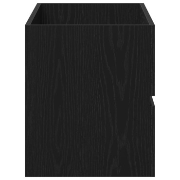 vidaXL Ντουλάπι Νεροχύτη Μαύρος Δρύς 80x38.5x45cm Επεξεργασμένο Ξύλο
