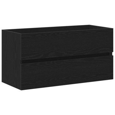 vidaXL Ντουλάπι Νιπτήρα Μαύρη Δρυς 90x38,5x45cm Επεξεργασμένο Ξύλο 1 τεμ.