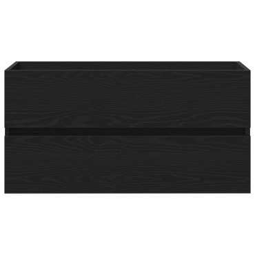 vidaXL Ντουλάπι Νιπτήρα Μαύρη Δρυς 90x38,5x45cm Επεξεργασμένο Ξύλο 1 τεμ.