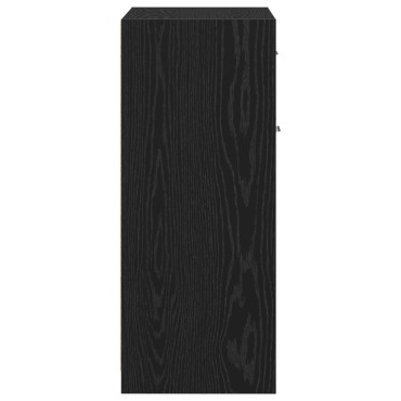 vidaXL Ντουλάπα Μπάνιου Μαύρη Δρυς 60x33x80cm Ξύλο Επεξεργασμένο