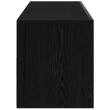 vidaXL Τηλεόραση Κάμπινγκ με LED Φώτα, Μαύρο Δρυς, 90x35x40 cm Επεξεργασμένο Ξύλο
