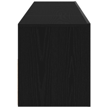 vidaXL Κομοδίνο με LED Μαύρη Δρύς 120x35x40cm Επεξεργασμένο Ξύλο