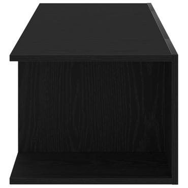 vidaXL Ντουλάπα τηλεόρασης με LED φώτα Μαύρη Δρυς 90x39x30cm από επεξεργασμένο ξύλο
