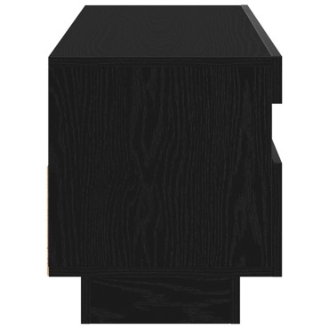 vidaXL Κονσόλα Τηλεόρασης με LED Φώτα Μαύρο Δρυς 80x35x40cm Ένα επεξεργασμένο ξύλο