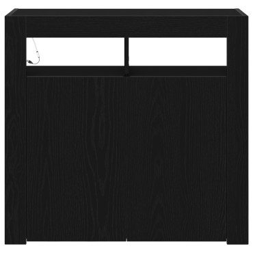 vidaXL Πλαϊνό γραφείο Μαύρη Οξυά 80x35x75cm Επεξεργασμένο Ξύλο 1 τεμ.