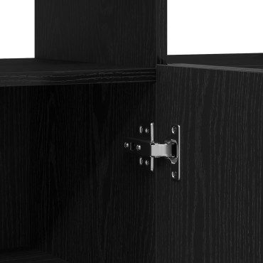 vidaXL Πλαϊνό γραφείο Μαύρη Οξυά 80x35x75cm Επεξεργασμένο Ξύλο 1 τεμ.
