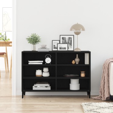 vidaXL Μπουφές Μαύρο Δρυς 103,5x35x70cm Ξύλο Επεξεργασμένο 1 τεμ.