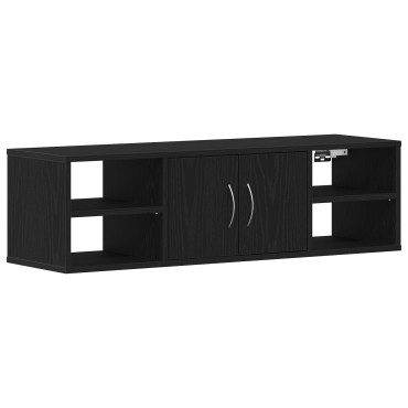 vidaXL Επιτοίχια Ράφα Μαύρη Δρυς 140x41x75cm Επεξεργασμένο Ξύλο