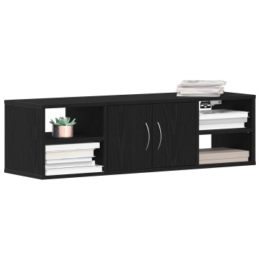 vidaXL Επιτοίχια Ράφα Μαύρη Δρυς 140x41x75cm Επεξεργασμένο Ξύλο