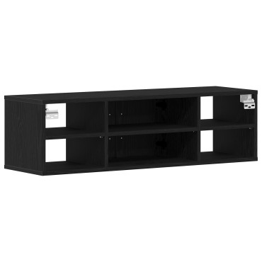 vidaXL Επιτοίχια Ράφα Μαύρη Δρυς 140x41x75cm Επεξεργασμένο Ξύλο