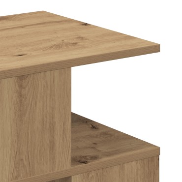 vidaXL Τραπέζι Άκρης από Οξειδωμένο Δρύ 40x40x40cm 1 τεμ.