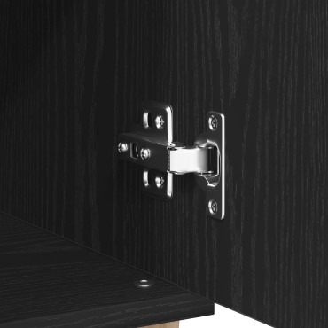 vidaXL Μπουφές Μαύρος Δρυς 60x35x70 cm Επεξεργασμένο Ξύλο 1 τεμ.
