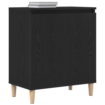 vidaXL Μπουφές Μαύρος Δρυς 60x35x70 cm Επεξεργασμένο Ξύλο 1 τεμ.