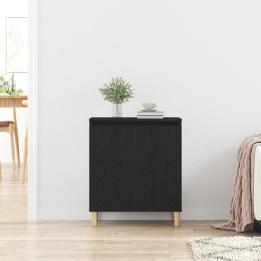 vidaXL Μπουφές Μαύρος Δρυς 60x35x70 cm Επεξεργασμένο Ξύλο 1 τεμ.
